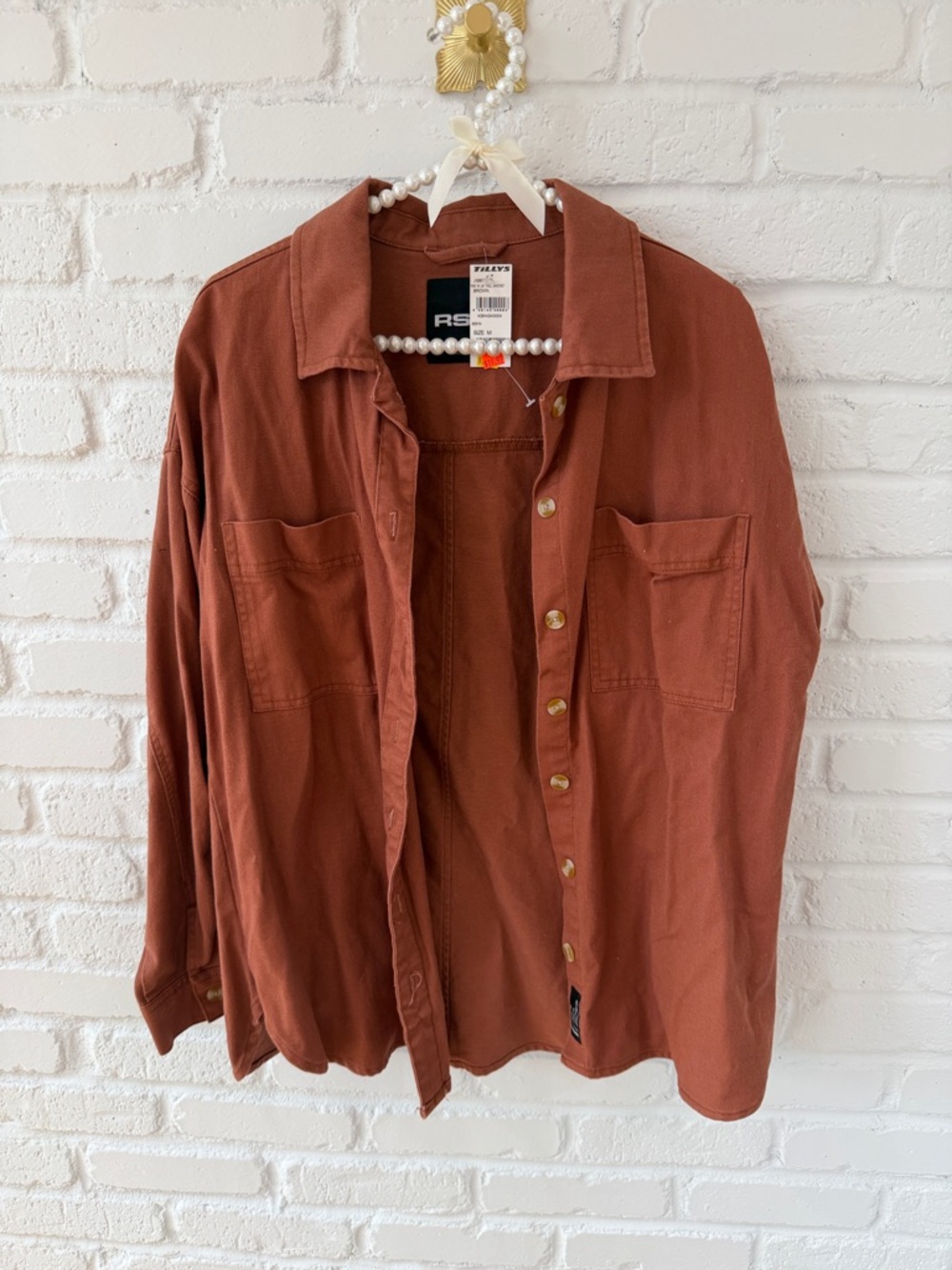 Tilly's Rust Brown Button-Up Jacket